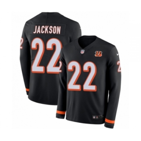 Youth Nike Cincinnati Bengals #22 William Jackson Limited Black Therma Long Sleeve NFL Jersey