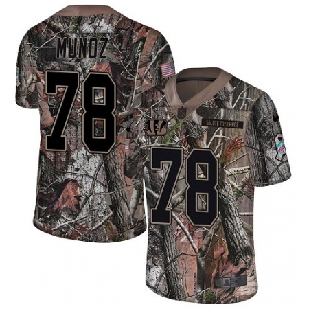 Youth Nike Cincinnati Bengals #78 Anthony Munoz Limited Camo Rush Realtree NFL Jersey