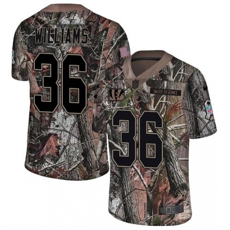 Youth Nike Cincinnati Bengals #36 Shawn Williams Limited Camo Rush Realtree NFL Jersey