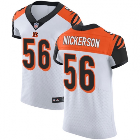 Men's Nike Cincinnati Bengals #56 Hardy Nickerson White Vapor Untouchable Elite Player NFL Jersey