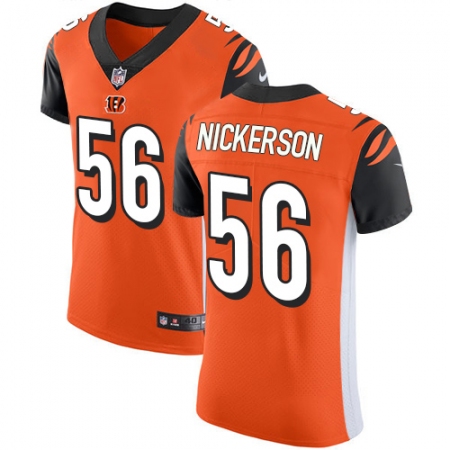 Men's Nike Cincinnati Bengals #56 Hardy Nickerson Orange Alternate Vapor Untouchable Elite Player NFL Jersey