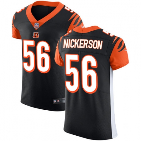 Men's Nike Cincinnati Bengals #56 Hardy Nickerson Black Team Color Vapor Untouchable Elite Player NFL Jersey