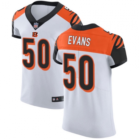Men's Nike Cincinnati Bengals #50 Jordan Evans White Vapor Untouchable Elite Player NFL Jersey