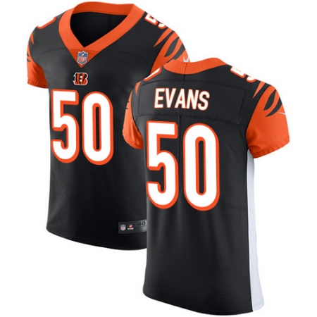 Men's Nike Cincinnati Bengals #50 Jordan Evans Black Team Color Vapor Untouchable Elite Player NFL Jersey