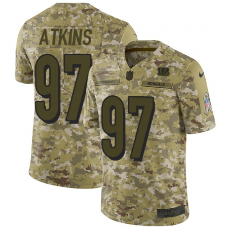 Men's Nike Cincinnati Bengals #97 Geno Atkins Limited Camo 2018 Salute to Service NFL Jersey