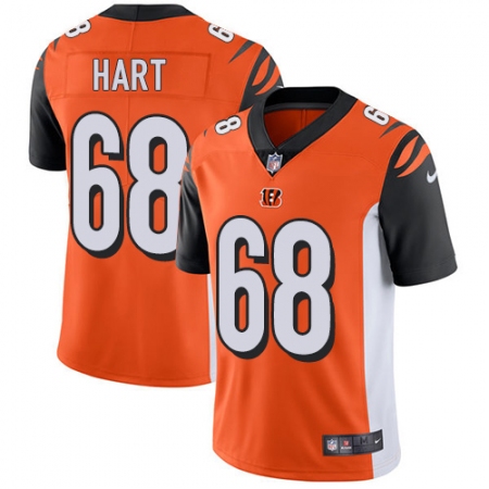 Men's Nike Cincinnati Bengals #68 Bobby Hart Orange Alternate Vapor Untouchable Limited Player NFL Jersey