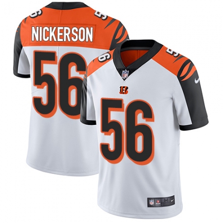 Men's Nike Cincinnati Bengals #56 Hardy Nickerson White Vapor Untouchable Limited Player NFL Jersey