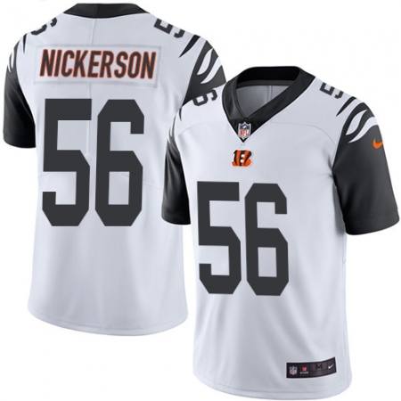 Men's Nike Cincinnati Bengals #56 Hardy Nickerson Limited White Rush Vapor Untouchable NFL Jersey
