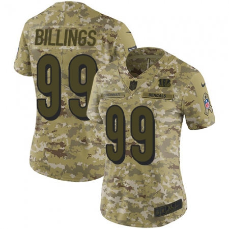 Women's Nike Cincinnati Bengals #99 Andrew Billings Limited Camo 2018 Salute to Service NFL Jersey