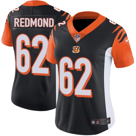 Women's Nike Cincinnati Bengals #62 Alex Redmond Black Team Color Vapor Untouchable Limited Player NFL Jersey