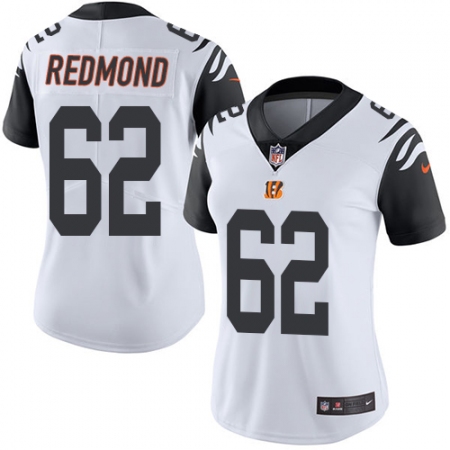 Women's Nike Cincinnati Bengals #62 Alex Redmond Limited White Rush Vapor Untouchable NFL Jersey