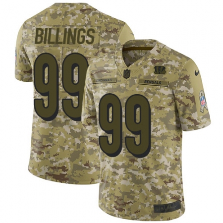 Youth Nike Cincinnati Bengals #99 Andrew Billings Limited Camo 2018 Salute to Service NFL Jersey