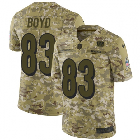 Youth Nike Cincinnati Bengals #83 Tyler Boyd Limited Camo 2018 Salute to Service NFL Jersey