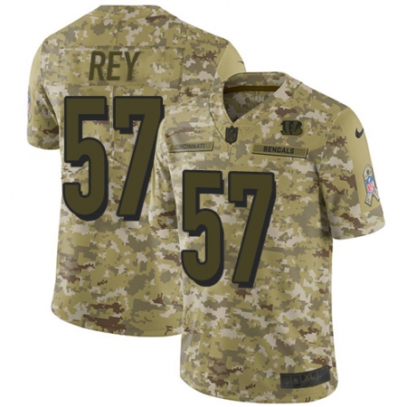 Youth Nike Cincinnati Bengals #57 Vincent Rey Limited Camo 2018 Salute to Service NFL Jersey