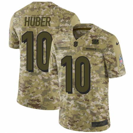 Youth Nike Cincinnati Bengals #10 Kevin Huber Limited Camo 2018 Salute to Service NFL Jersey