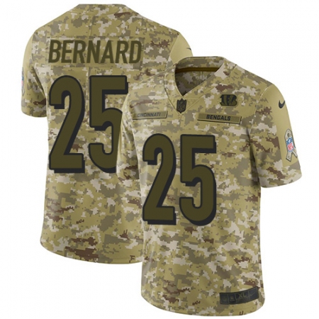 Youth Nike Cincinnati Bengals #25 Giovani Bernard Limited Camo 2018 Salute to Service NFL Jersey