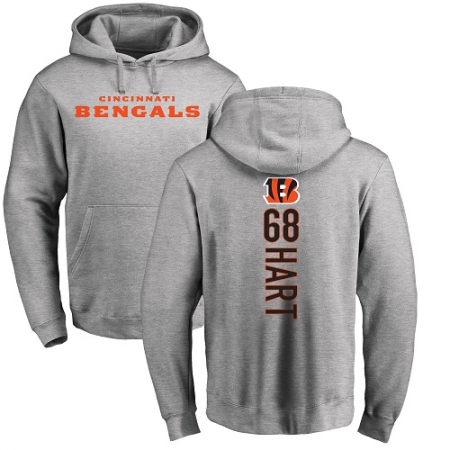 NFL Nike Cincinnati Bengals #68 Bobby Hart Ash Backer Pullover Hoodie
