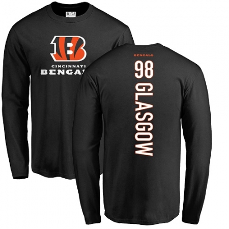 NFL Nike Cincinnati Bengals #98 Ryan Glasgow Black Backer Long Sleeve T-Shirt