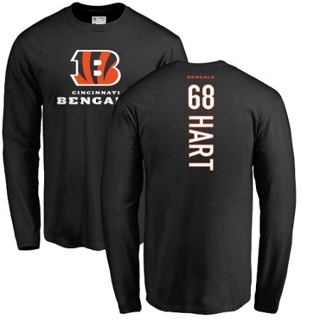NFL Nike Cincinnati Bengals #68 Bobby Hart Black Backer Long Sleeve T-Shirt