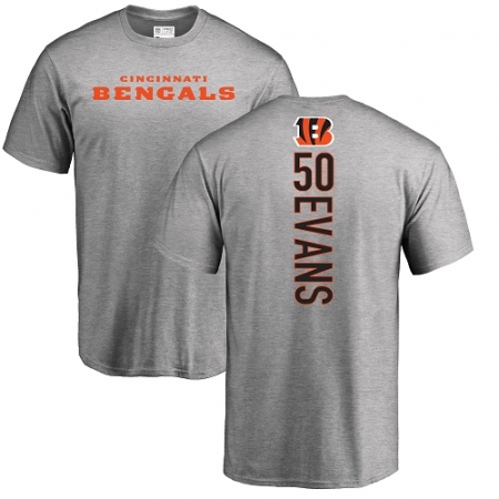 NFL Nike Cincinnati Bengals #50 Jordan Evans Ash Backer T-Shirt