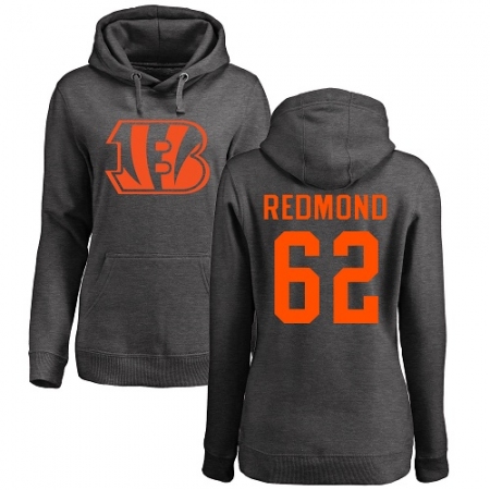 NFL Women's Nike Cincinnati Bengals #62 Alex Redmond Ash One Color Pullover Hoodie