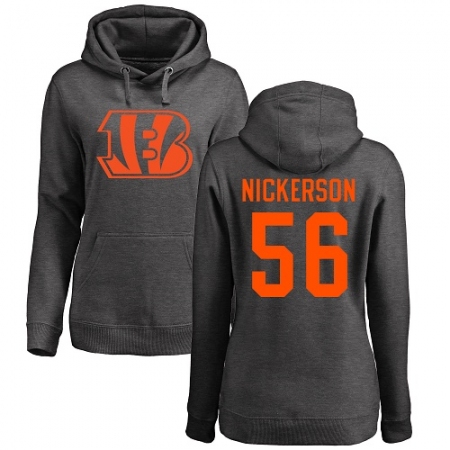 NFL Women's Nike Cincinnati Bengals #56 Hardy Nickerson Ash One Color Pullover Hoodie
