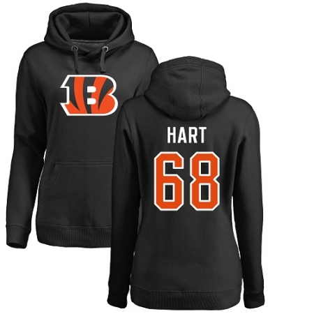 NFL Women's Nike Cincinnati Bengals #68 Bobby Hart Black Name & Number Logo Pullover Hoodie