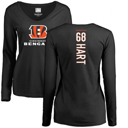 NFL Women's Nike Cincinnati Bengals #68 Bobby Hart Black Backer Long Sleeve T-Shirt