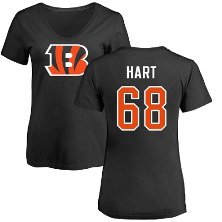NFL Women's Nike Cincinnati Bengals #68 Bobby Hart Black Backer T-Shirt