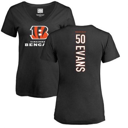 NFL Women's Nike Cincinnati Bengals #50 Jordan Evans Black Backer T-Shirt