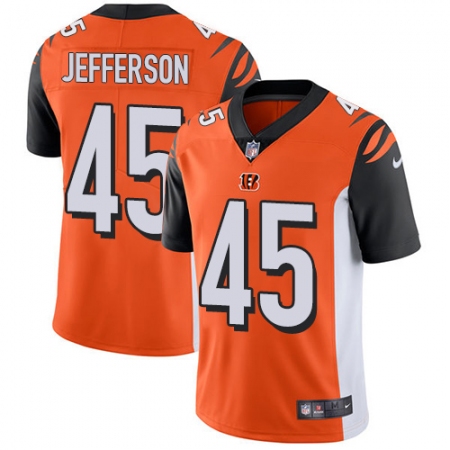 Men's Nike Cincinnati Bengals #45 Malik Jefferson Orange Alternate Vapor Untouchable Limited Player NFL Jersey
