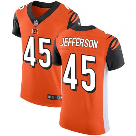 Men's Nike Cincinnati Bengals #45 Malik Jefferson Orange Alternate Vapor Untouchable Elite Player NFL Jersey