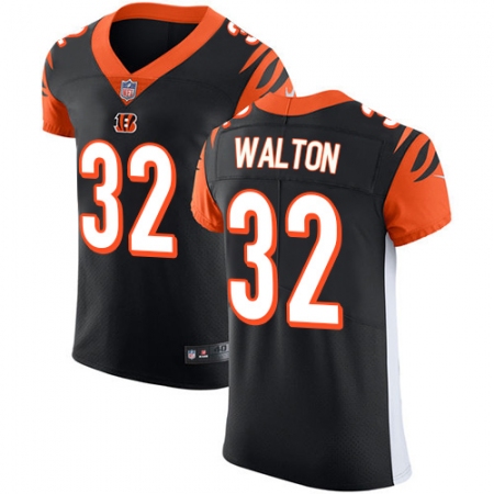Men's Nike Cincinnati Bengals #32 Mark Walton Black Team Color Vapor Untouchable Elite Player NFL Jersey