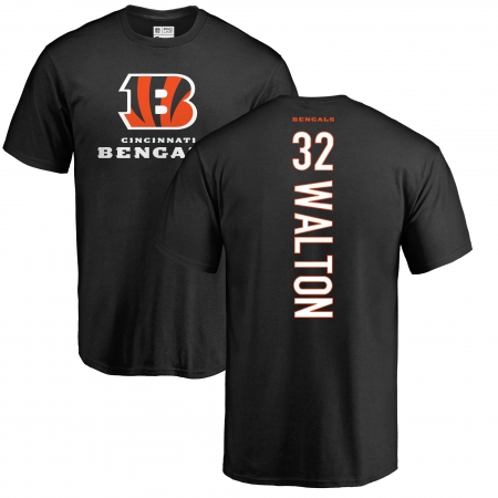 NFL Nike Cincinnati Bengals #32 Mark Walton Black Backer T-Shirt