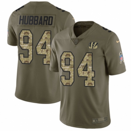 Youth Nike Cincinnati Bengals #94 Sam Hubbard Limited Olive/Camo 2017 Salute to Service NFL Jersey
