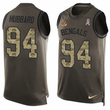 Men's Nike Cincinnati Bengals #94 Sam Hubbard Limited Green Salute to Service Tank Top NFL Jersey