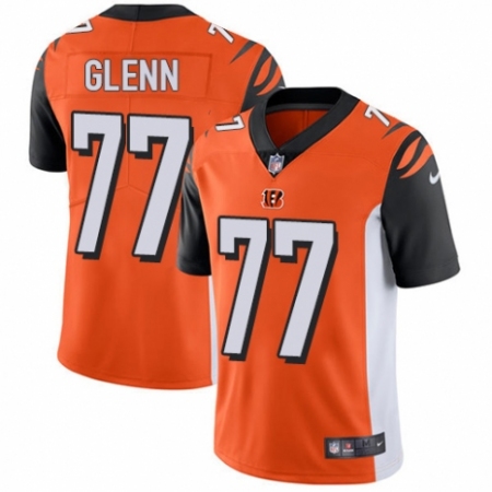 Men's Nike Cincinnati Bengals #77 Cordy Glenn Orange Alternate Vapor Untouchable Limited Player NFL Jersey