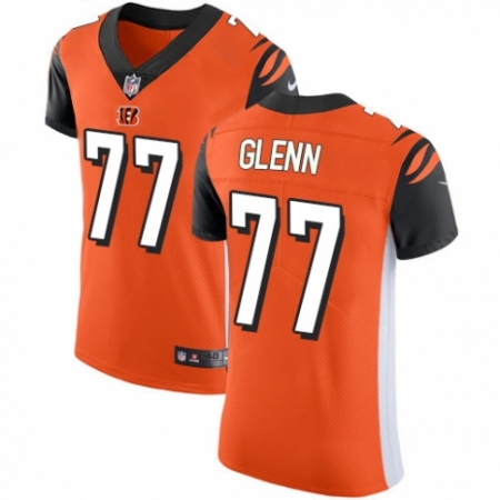 Men's Nike Cincinnati Bengals #77 Cordy Glenn Orange Alternate Vapor Untouchable Elite Player NFL Jersey