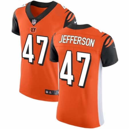 Men's Nike Cincinnati Bengals #47 Malik Jefferson Orange Alternate Vapor Untouchable Elite Player NFL Jersey
