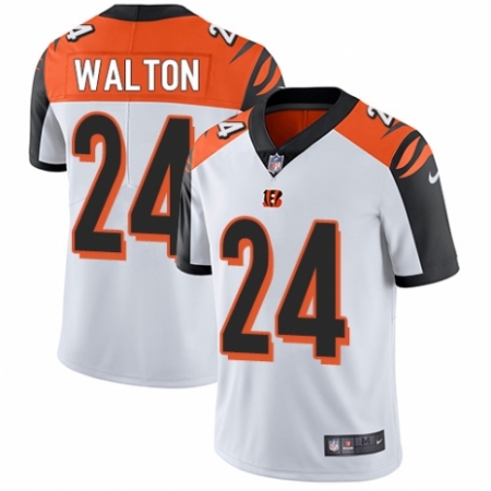 Men's Nike Cincinnati Bengals #24 Mark Walton White Vapor Untouchable Limited Player NFL Jersey
