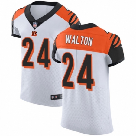 Men's Nike Cincinnati Bengals #24 Mark Walton White Vapor Untouchable Elite Player NFL Jersey