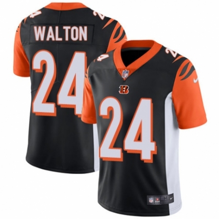 Men's Nike Cincinnati Bengals #24 Mark Walton Black Team Color Vapor Untouchable Limited Player NFL Jersey