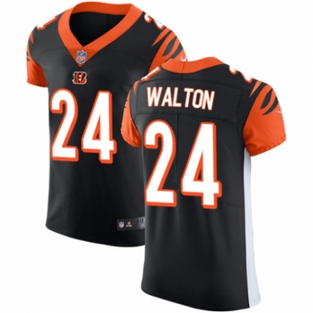 Men's Nike Cincinnati Bengals #24 Mark Walton Black Team Color Vapor Untouchable Elite Player NFL Jersey