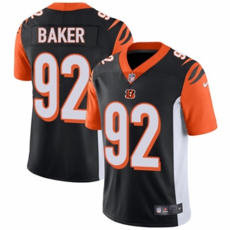 Men's Nike Cincinnati Bengals #92 Chris Baker Black Team Color Vapor Untouchable Limited Player NFL Jersey