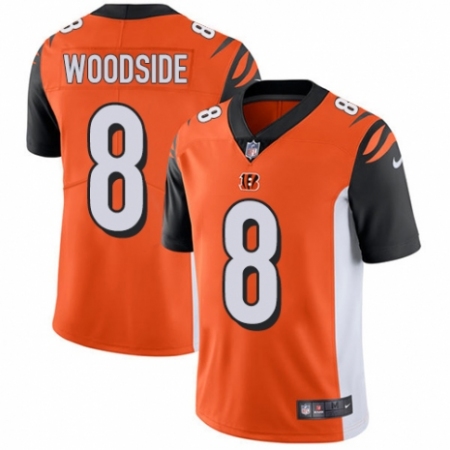 Youth Nike Cincinnati Bengals #8 Logan Woodside Orange Alternate Vapor Untouchable Limited Player NFL Jersey