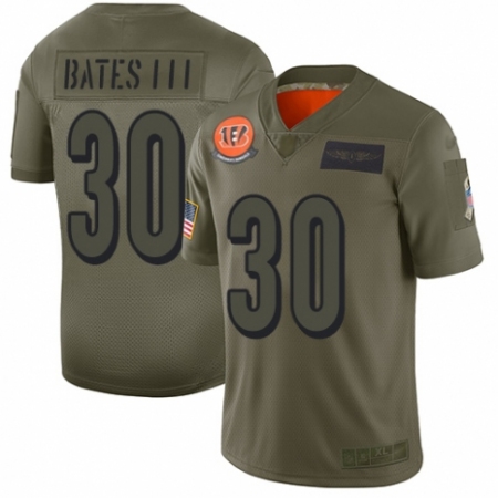 Men's Cincinnati Bengals #30 Jessie Bates III Limited Camo 2019 Salute to Service Football Jersey