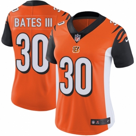 Women's Nike Cincinnati Bengals #30 Jessie Bates III Orange Alternate Vapor Untouchable Elite Player NFL Jersey