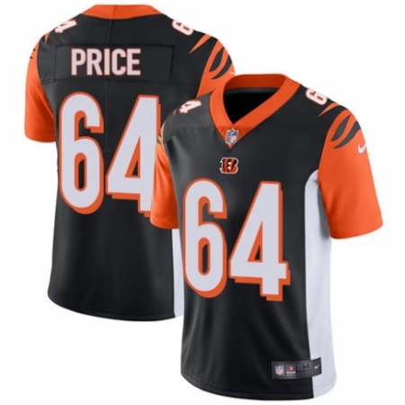 Youth Nike Cincinnati Bengals #64 Billy Price Black Team Color Vapor Untouchable Elite Player NFL Jersey