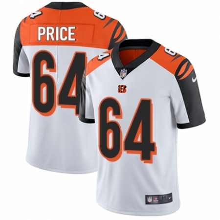 Men's Nike Cincinnati Bengals #64 Billy Price White Vapor Untouchable Limited Player NFL Jersey