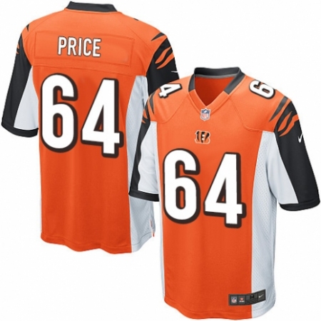 Men's Nike Cincinnati Bengals #64 Billy Price Game Orange Alternate NFL Jersey